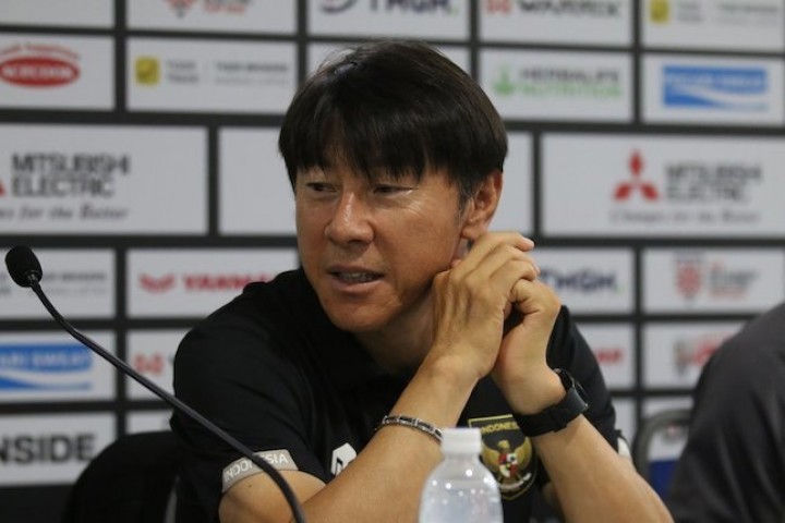 Potret Shin Tae-yong Pelatih Timnas Indonesia di Piala AFF 2022. (Bola.net/Foto)