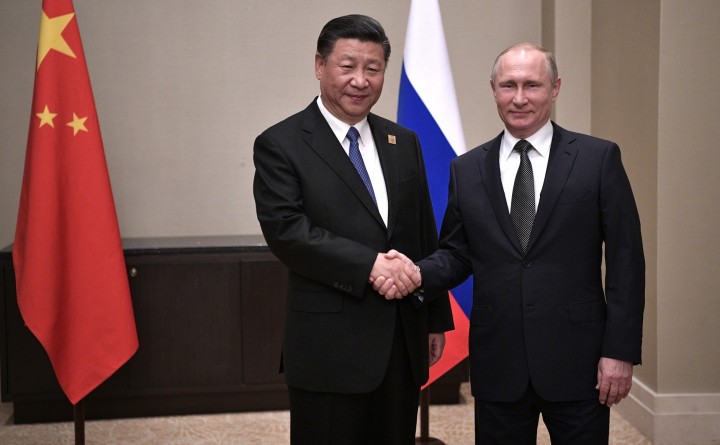 Potret Xi Jinping dan Vladimir Putin. (President of Russia/Foto)