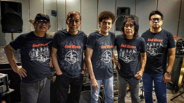 Group Band God Bless Indonesia yang Rilis Video Klip Terbaru dengan Nuasa Animasi. (Twitter/Foto)
