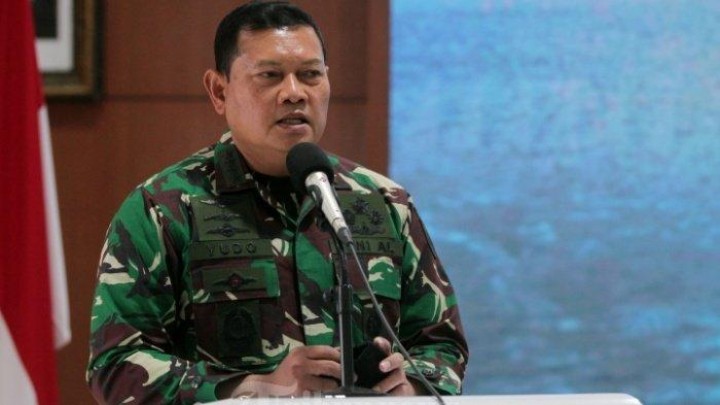 Panglima TNI Laksamana Yudo mengatakan akan memberikan sanksi bagi prajurit yang berpolitik /kaltim.tribunnews.com