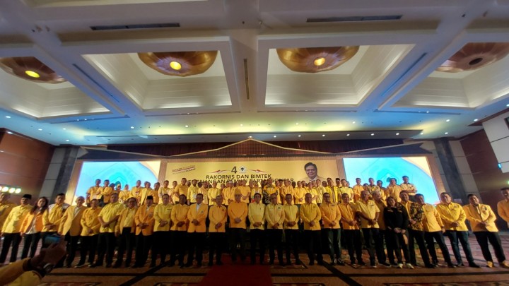 Rakornis Golkar di Pekanbaru, Peserta Sampaikan Pernyataan Sikap Dukung Airlangga Capres 2024