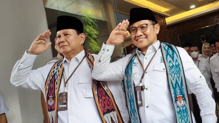 Potret Ketua Umum Partai Gerindra, Prabowo dan Ketum PKB, Muhaimin. (Merdeka.com/Foto)