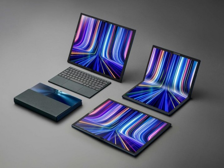 Potret Laptop Layar Lipat Asus Zenbook 17 Fold OLED. (Twitter/Foto)