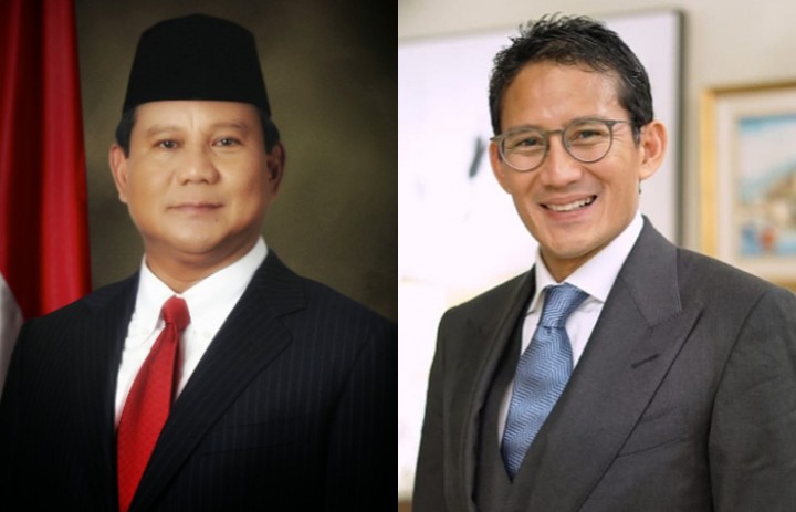 Prabowo Subianto (kiri) dan Sandiaga Uno (kanan) 