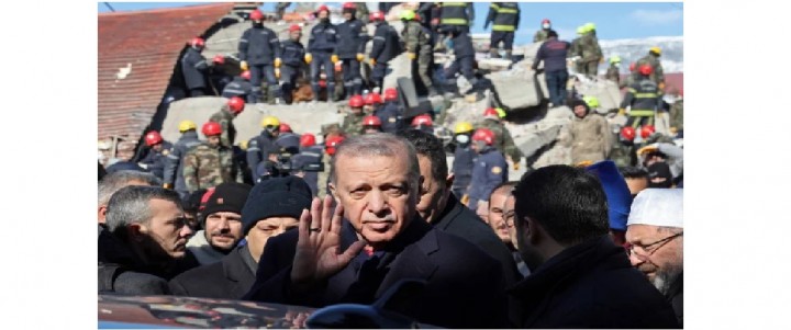 Recep Tayyip Erdogan selaku presiden Turki mengakui pemerintahannya lambat dalam menanggapi dampak gempa /AFP
