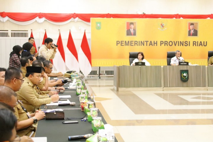 Wabup Husni Rakor Bersama Gubernur Riau Bahas Tora