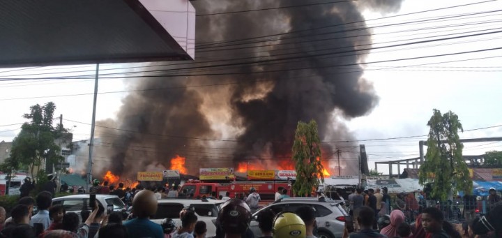 Pasar Cik Puan-Loket Pekanbaru kebakaran /Narasumber 
