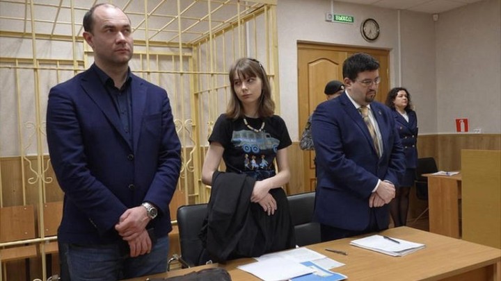 Olesya Krivtsova, seorang mahasiswi di Rusia terancam hukuman penjara 10 tahun usai cuitkan antiperang di medsos /BBC