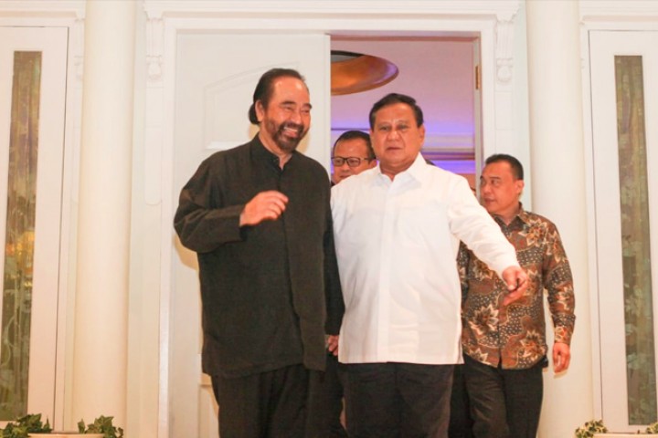 Pertemuan antara Ketua Umum Gerindra Prabowo Subianto dan Ketua Umum Nasdem Surya Paloh merupakan simposium terhormat. Sumber: gatra.com