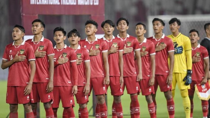 Potret Timnas Indonesia U-20 Didikan Pelatih Shin Tae-yong di Piala Asia 2023. (Tribun/Foto)