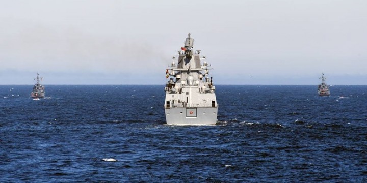Angkatan Laut China-Iran-Rusia Latihan Security Belt 2023 di Teluk Oman. (RMOL/Foto)