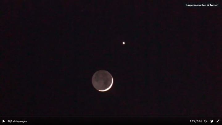 MasyaAllah! Astronot UEA Sebut Awal Ramadhan Penuh Kilau dari Angkasa. (Screenshot Video @Astro_Alneyadi/Twitter/Foto)