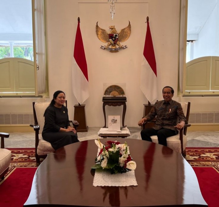 Saat pertemuan Ketua DPR RI, Puan Maharani dengan Presiden Jokowi