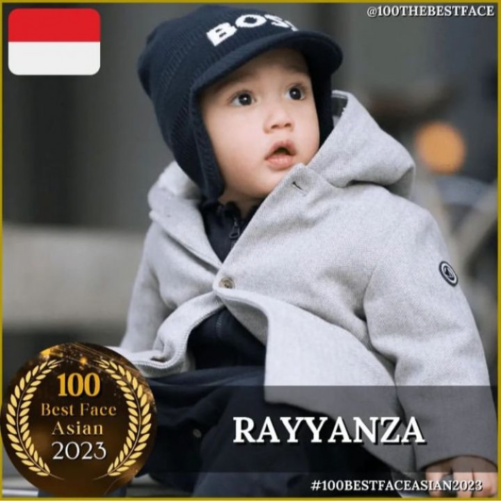 Masuk Nominasi 100 The Best Face Asian 2023, Rayyanza Anak Raffi Ahmad Ungguli V BTS. (Screenshor/@100thebestface/Foto)