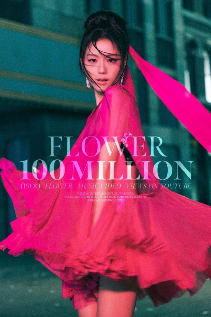 Jisoo BLACKPINK dengan 'FLOWER' Raih 100 Juta View Tercepat di 2023. (Allkpop/Foto)