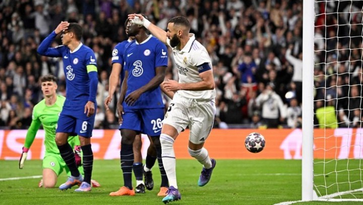 Hasil Real Madrid vs Chelsea di Liga Champions Skor 2-0: Karim Benzema. (detik.com/Foto)