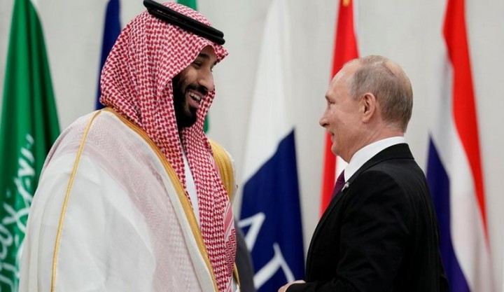 Sampaikan Selamat Idul Fitri 1444H, Putin Bertemu Pangeran MBS Bahas Hubungan Bilateral. (Twitter/Foto)