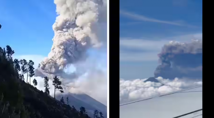 Menurut badan bencana negara Guatemala, gunung berapi Fuego dapat mempengaruhi sebanyak 100.000 orang di komunitas sekitar puncak /Twitter