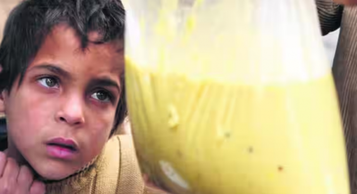 Kondisi anak-anak Palestina yang membutuhkan bantuan pangan dari WFP /Twitter
