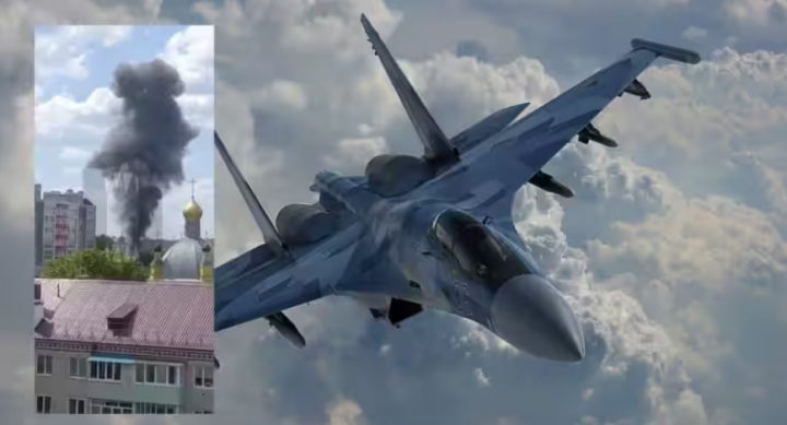 Pesawat Rusia yang dalam perjalanan untuk membom Chernihiv Ukraina ditembak jatuh /net