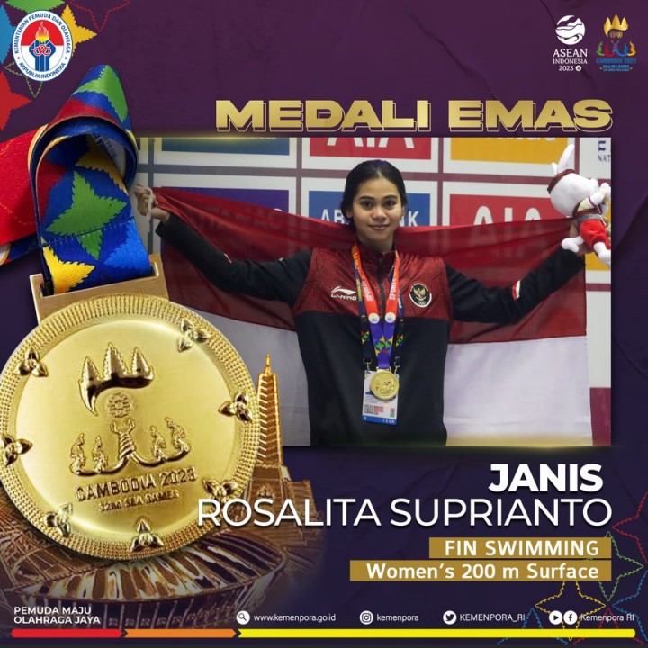 Update Klasemen Medali SEA Games 2023, Indonesia Capai 69 Emas!. (Twitter/Foto)