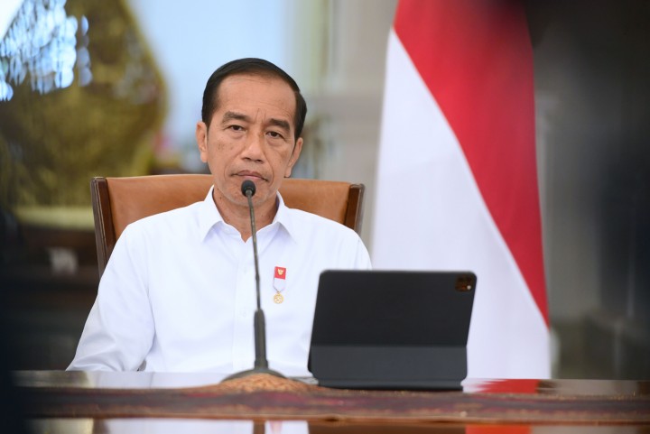 Jokowi Bantan Tuduhan Intervensi Politimk di Kasus Korupsi Jhonny Plate. (kominfo/Foto)