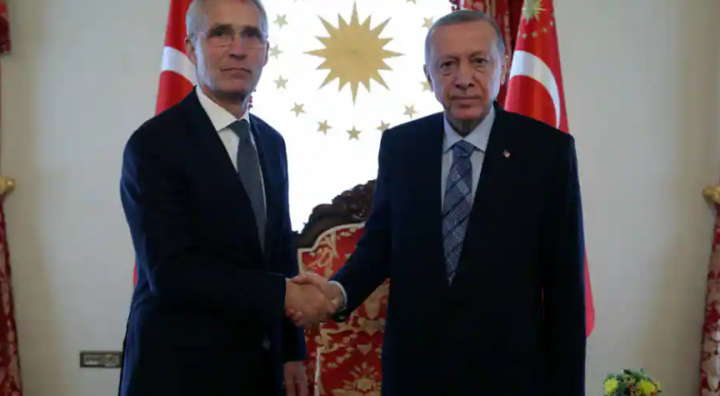 Kepala NATO Jens Stoltenberg dan Presiden Turki Recep Tayyip Erdogan /Reuters