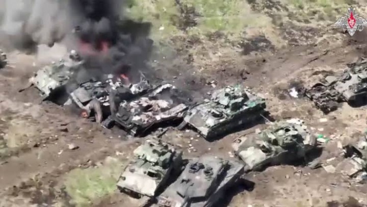Tank leopard Jerman dihancurkan Rusia dalam perang dengan Ukraina (net)