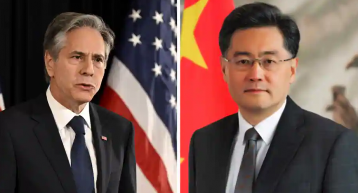 Menteri Luar Negeri AS, Antony Blinken (kiri) dan Menteri Luar Negeri China, Qin Gang (kanan) /Agensi