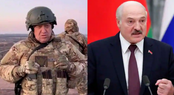 Kepala kelompok tentara bayaran Wagner Yevgeny Prigozhin dan Presiden Belarus Aleksandr Lukashenko /Reuters