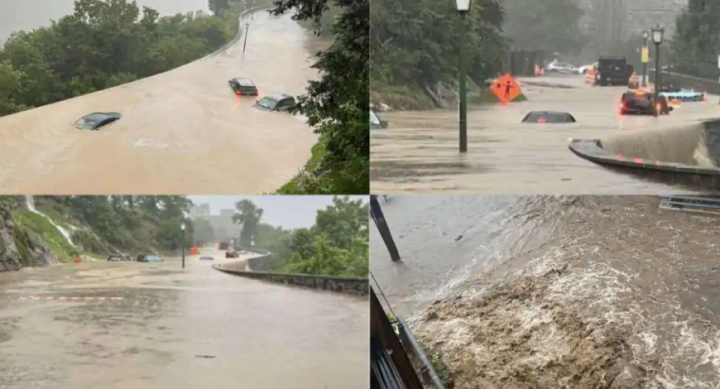 Foto-foto jalanan New York yang banjir /Twitter