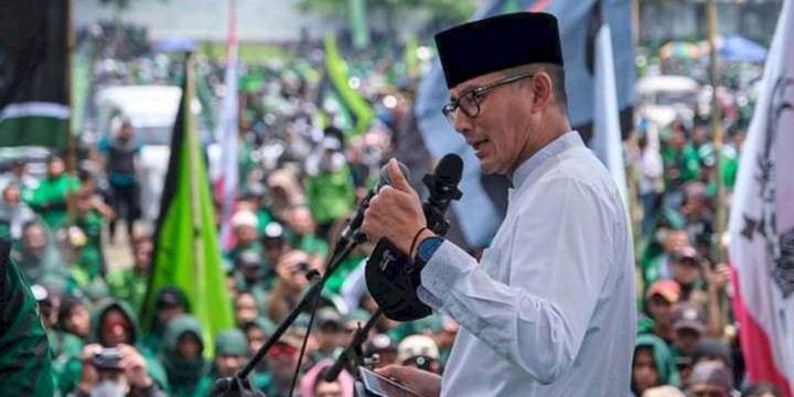 Ketua Badan Pemenangan Pemilihan Umum (Bappilu) Partai Pembangunan Persatuan (PPP) Sandiaga Uno menjadikan Jawa Timur sebagai menjadi lumbung suara partai untuk Pemilu 2024. Sumber: Rmol.ID