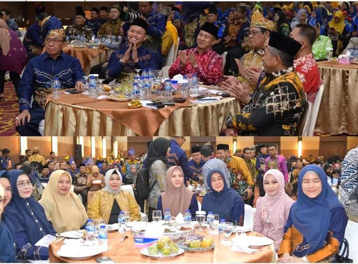 Wakil Ketua DPRD Riau Agung Nugroho beserta Istri Sulastri Hadiri Acara Halal Bihalal Paman Birin dan Pelantikan PW KBB