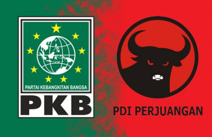 Ilustrasi bendera PDIP dan PKB. Sumber: Jejak.co