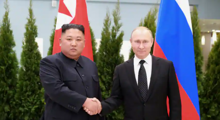  Pemimpin Korea Utara Kim Jong Un dengan Presiden Rusia Vladimir Putin /Reuters