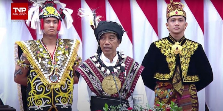 Jokowi saat berpidato dalam sidang tahunan MPR (net)