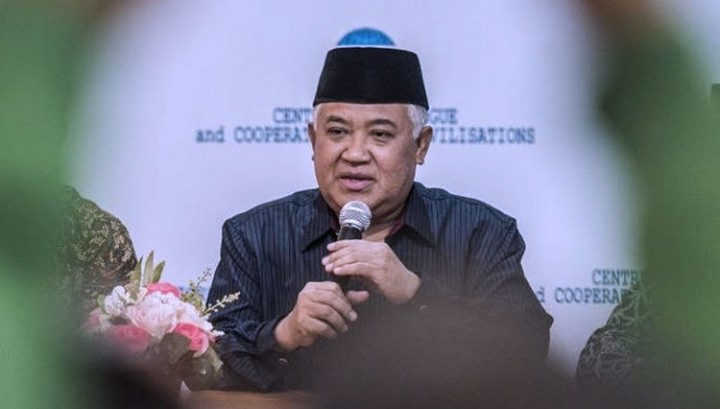 Mantan Ketua Umum Majelis Ulama Indonesia (MUI) Din Syamsuddin. Sumber: Times Indonesia