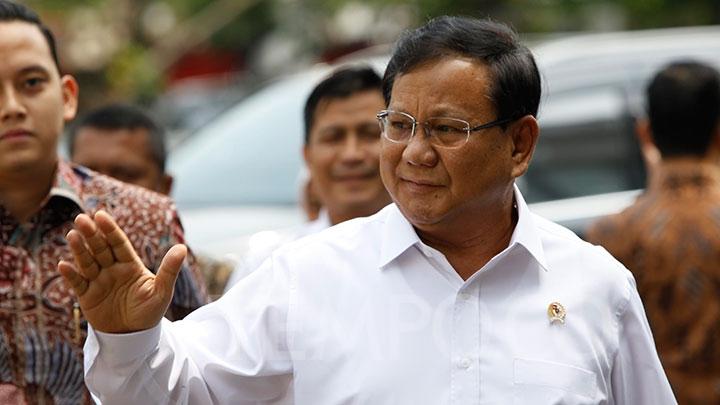 Menteri Pertahanan Prabowo Subianto. Sumber: tempo.co