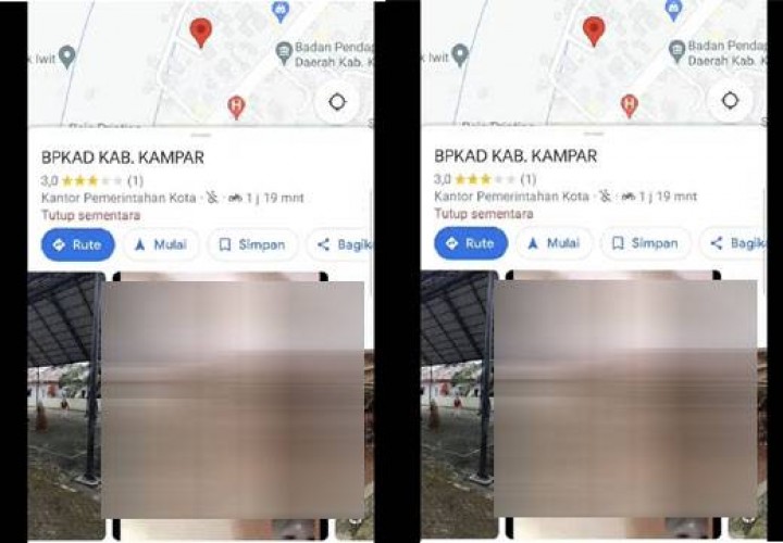 Viral! Video Syur Muncul di Google Maps BPKAD Kampar, Ngga Bahaya Ta!. (Cakaplah.com/Foto)