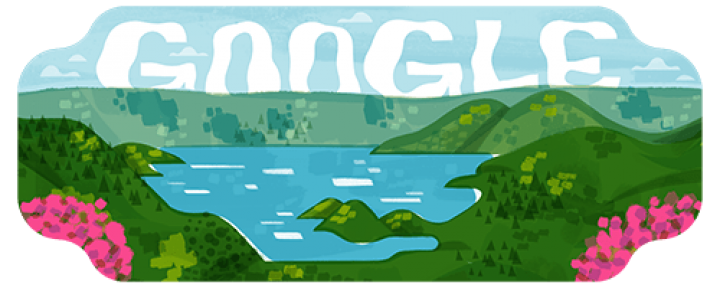 Ketika Danau Toba jadi Google Doodle Hari Ini. (Google/Foto)