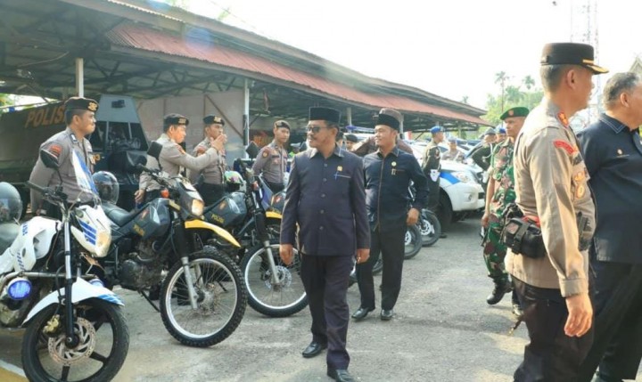 Wakil Ketua DPRD Inhil Andi Rusli Hadiri Apel Gelar Pasukan Oprasi Zebra Lancang Kuning 2023.