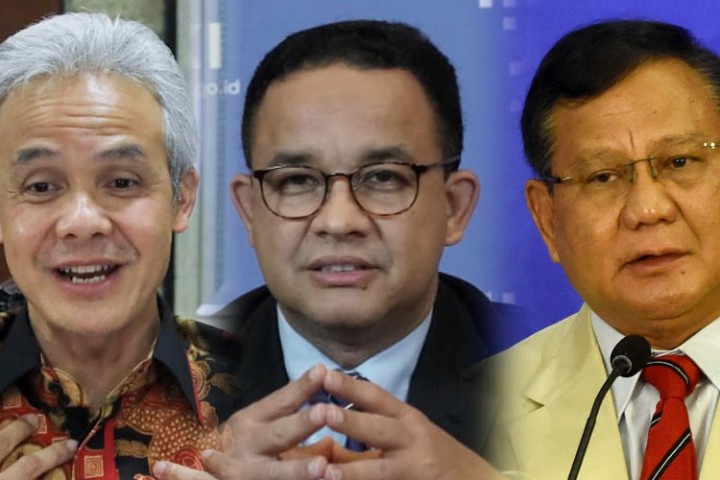 Bacapres 2024 diantaranya Ganjar Pranowo, Prabowo Subianto dan Anies Baswedan. Sumber: Times Indonesia