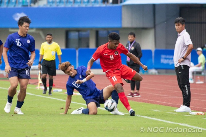 Hasil Asian Games 2023: Indonesia Harus Kalah dari Korea Utara dengan Skor 0-1. (RRI.co.id/Foto)