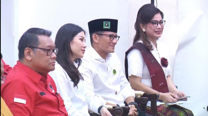 Megawati Sebut Nama Sandiaga Uno saat Umumkan Cawapres Ganjar: Jangan Lupa Beliau PPP. (X/Foto)