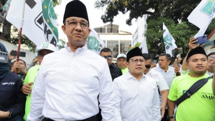 Bakal calon presiden (capres) Anies Baswedan dan bakal calon wakil presiden Muhaimin Iskandar. Sumber: TV One