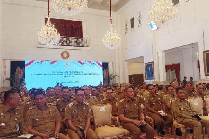 Presiden Jokowi Kumpulkan Ratusan PJ Kepala Daerah di Istana, Singgung soal Pemilu?. (X/Foto)