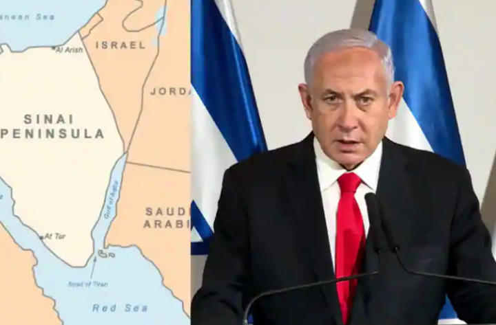 Semenanjung Sinai Mesir (kiri) dan PM Israel Benjamin Netanyahu (kanan) /Agensi