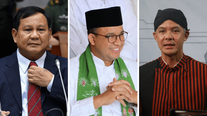 Bacapres Prabowo Subianto, Anies Baswedan dan Ganjar Pranowo. Sumber: Kaltim Today