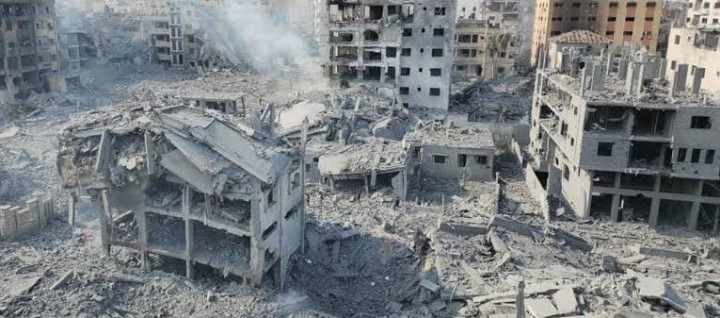 Potret kondisi rumah warga Gaza yang hancur lebur di Jalur Gaza yang di Bombardir Israel sejak 7 Oktober 2023. (IDM/Foto)