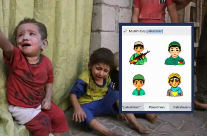 WhatsApp gambarkan AI anak Palestina dan Israel /WhatsApp via The Guardian